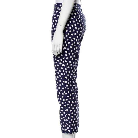 SOLD ON EBAY Kate Spade Cloud Dot Jacquard Pant in French Navy/Fresh White size0 - Picture 3 of 6